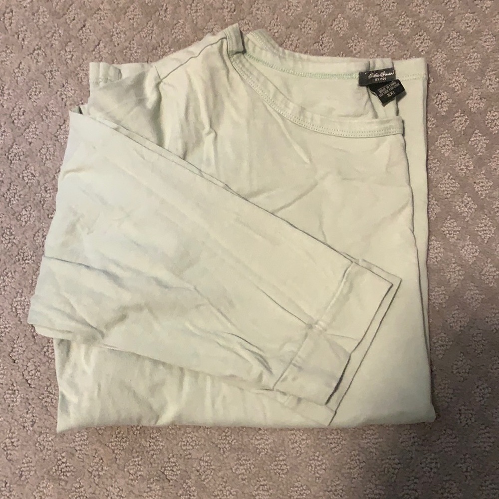 Eddie Bauer 3/4 Sleeve Green Shirt